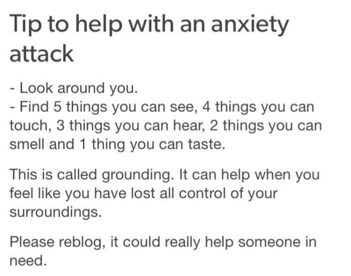 Tips for anxiety